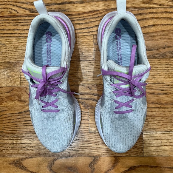 Nike React Infinity 3, W's size 11, White/Blue Tint/Volt/Rush Fuchsia - Picture 2 of 7